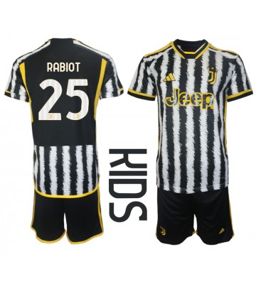 Juventus Adrien Rabiot #25 Koszulka Podstawowych Dziecięca 2023-24 Krótki Rękaw (+ Krótkie spodenki)